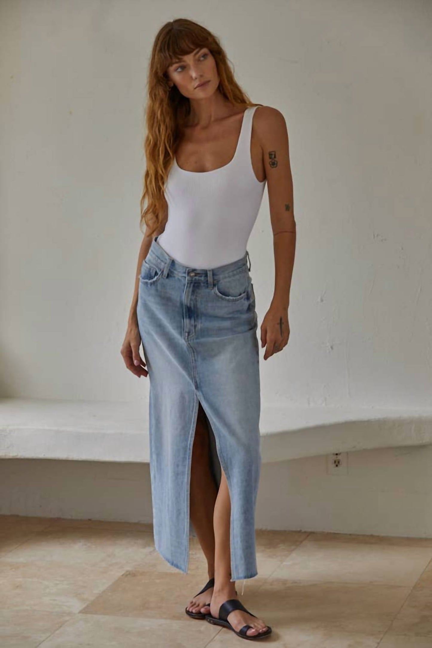 By Together - Women's Ribbed Seamless Double Layered Square Bodysuit