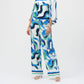 Joseph Ribkoff - Woven Abstract Print Wide Leg Pant