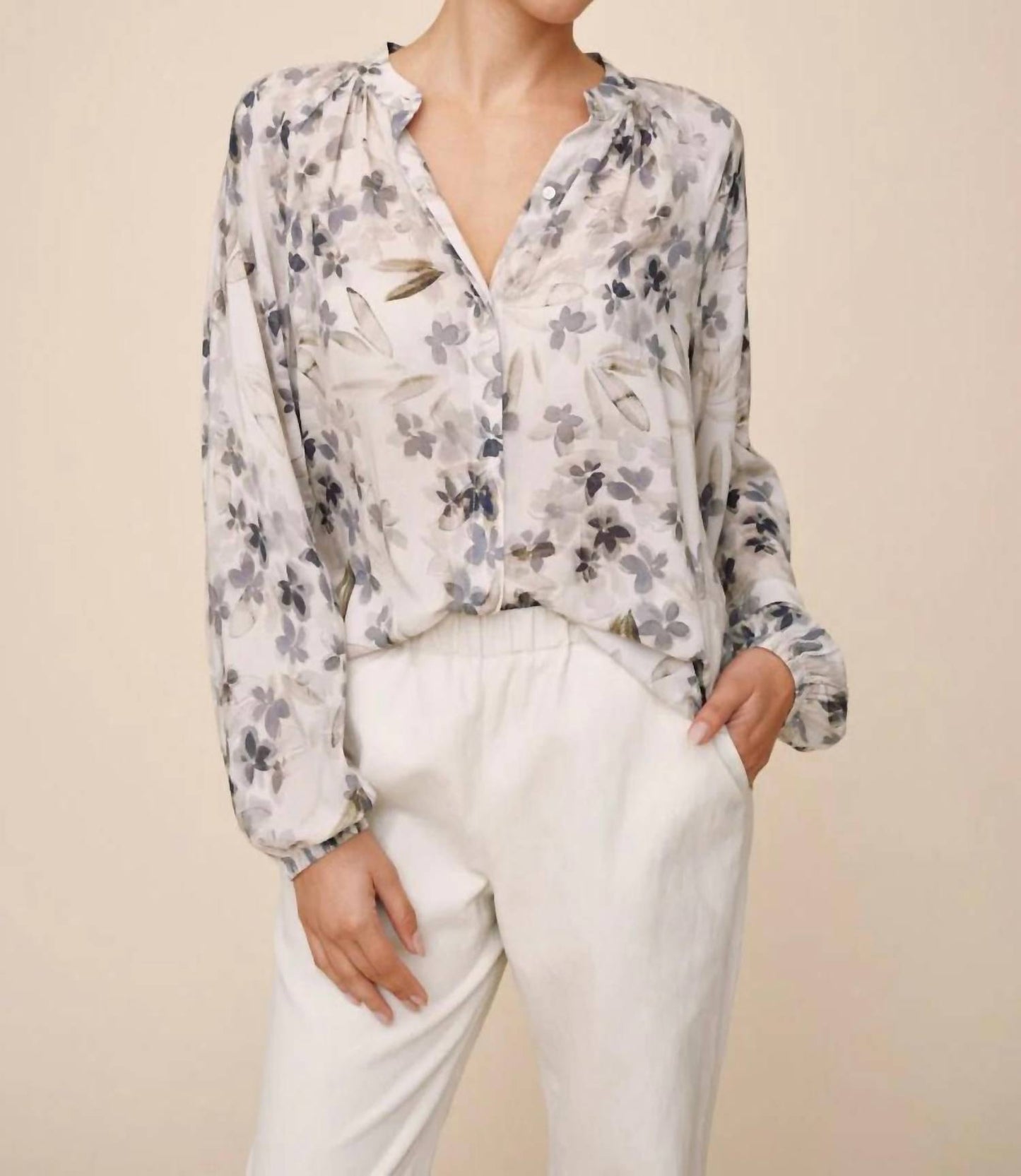 Bella Dahl - Long Sleeve Shirred Raglan Shirt
