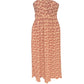 Tcec - Printed Pleated Halter Midi Dress