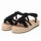 Xti - Women's Crossed Macrame Sandals
