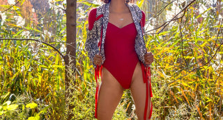 The Athletic Side Of Us - Lady Liberty Long Sleeve Leotard