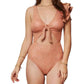 Davi & Dani - Glitter Cut Off Ruffled Swimsuit