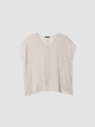 Eileen Fisher - Crushed Velvet V-neck Square Top