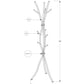 Freestanding Coat Rack Hall Tree with 11 Hooks