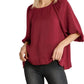 Umgee - Washed Satin Balloon Sleeve Top