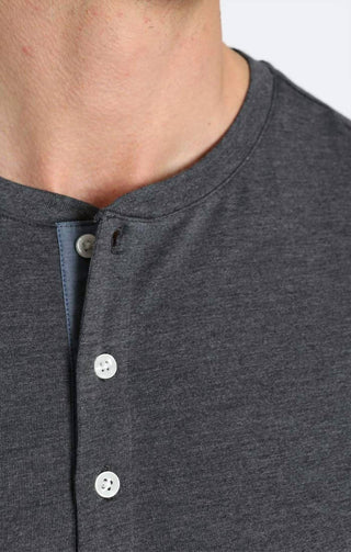 Jachs New York - Stretch Pima Blend Short Sleeve Henley Tee