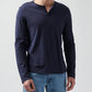 Atm - Classic Jersey Long Sleeve Henley Top