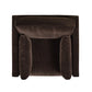 Knox 36" Modern Farmhouse Arm Chair, Deep Brown Performance Velvet