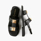 All Black - Women's Pyramid Stud Sandal