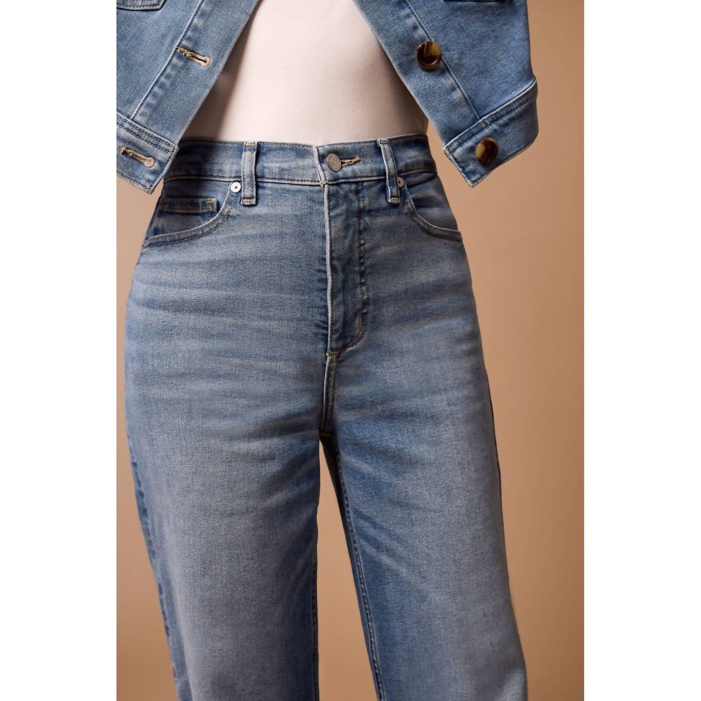 Tribal - Blue Thread Brookke Hugging Palazzo Jeans