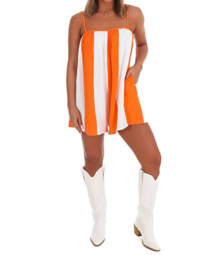 Cloud Ten - Tailgate Mood Striped Romper