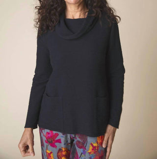 Habitat - Ripple Effect Pocket Cowl Neck Sweater