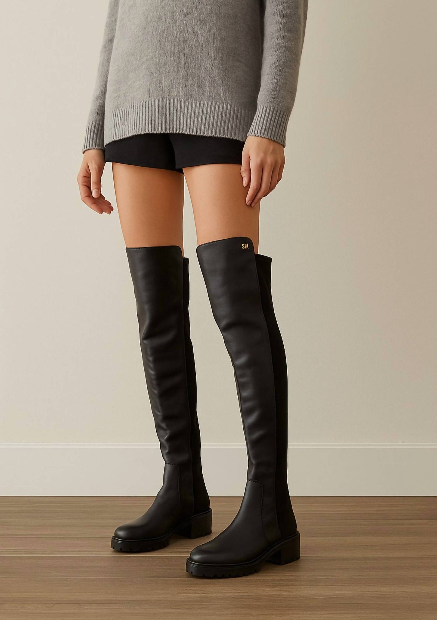 Stuart Weitzman - Reserve Logo Lift Lug-sole Boot