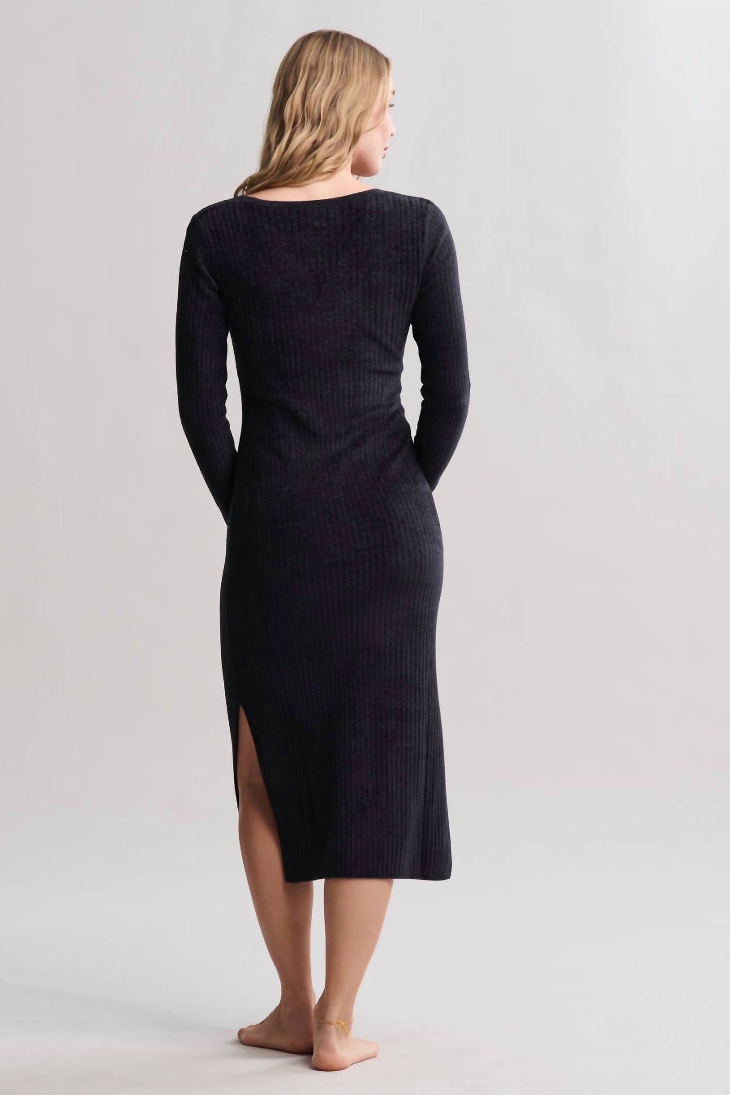 Barefoot Dreams - Cozychic Lite Ribbed Scoop Neck Midi Dress
