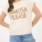 Blu Pepper - Mimosa Please Short Sleeve Pullover Sweater