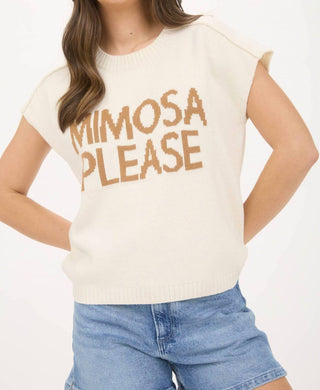 Blu Pepper - Mimosa Please Short Sleeve Pullover Sweater
