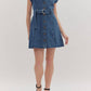 Entro - Cap Sleeve Belted Mini Dress