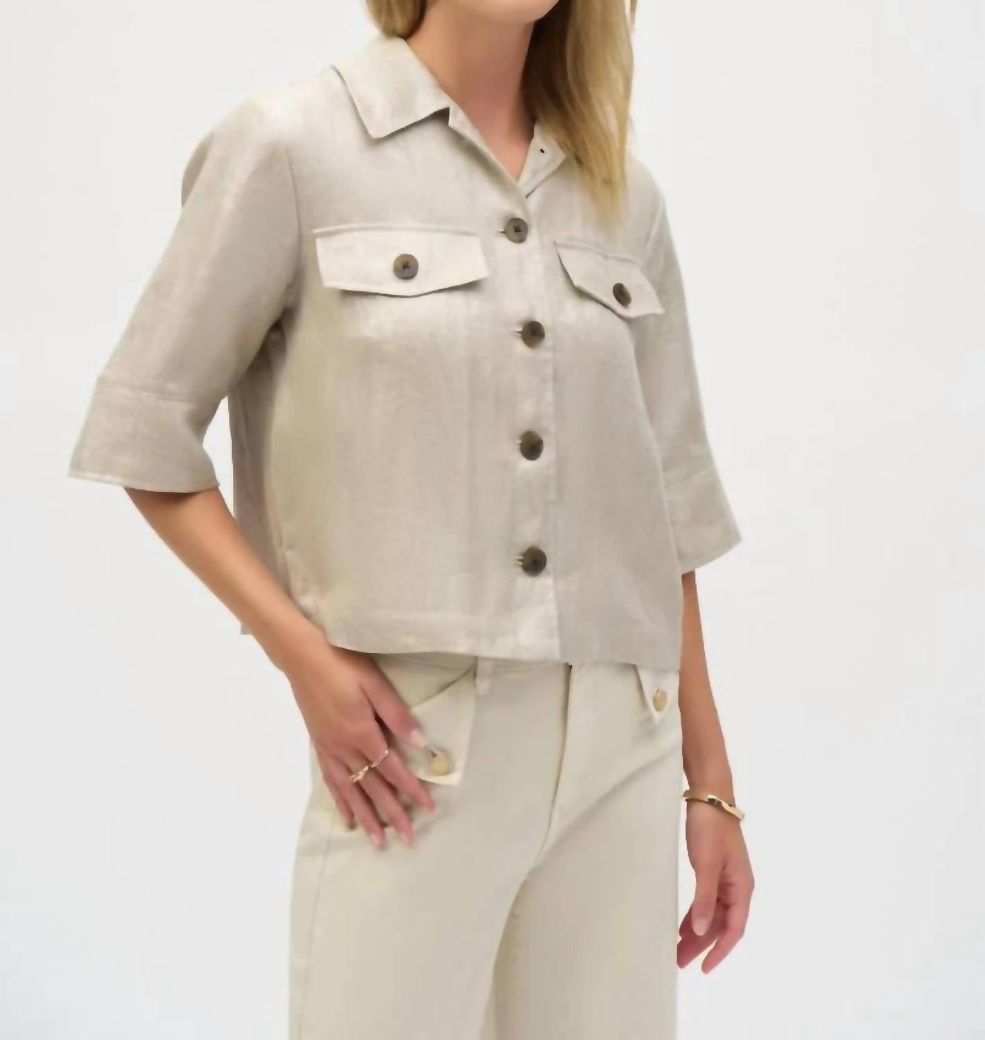 Joseph Ribkoff - Women's Short Sleeve Boxy Jacket