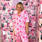1 The Woman - Bows Before Bros Short Sleeve/Pants Pajamas Set