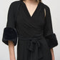 Joseph Ribkoff - Sweater Knit Bolero With Faux Fur Trim