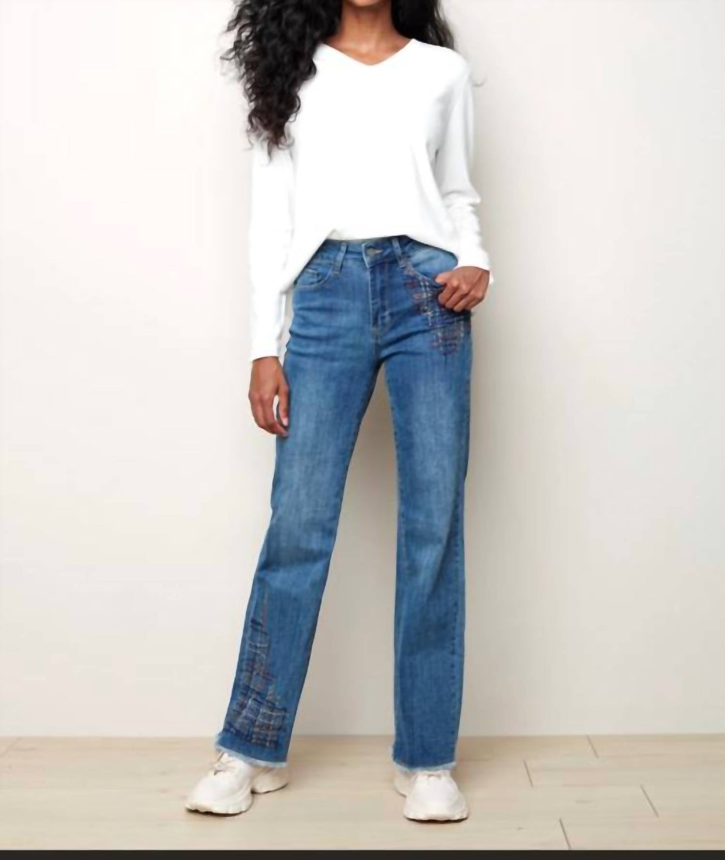 Charlie B - Multicolor Stitching Jean