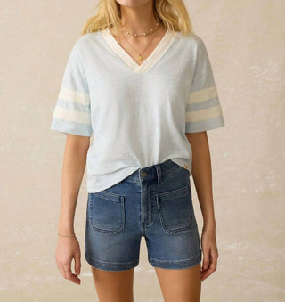 Faherty - Sunwashed Slub Varsity Tee