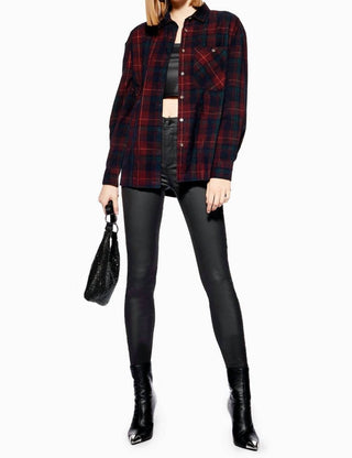 Topshop - Plaid Corduroy Shirt