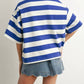 Buttermelon - Striped Oversized Polo Shirt