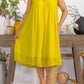 Karen T Design - Sleeveless A-line Midi Dress With Floral Detail