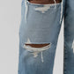 Good American - Good Boy Straight Leg Ripped Jeans - Plus