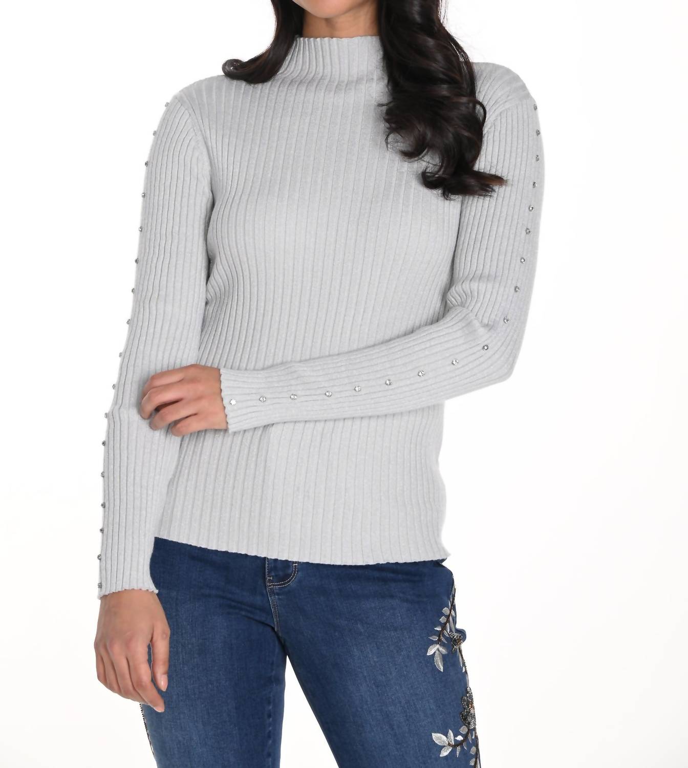 Frank Lyman - Ribbed Knit Turtleneck Top