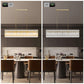 Modern Rectangular Crystal Glass 10-Light Chandelier