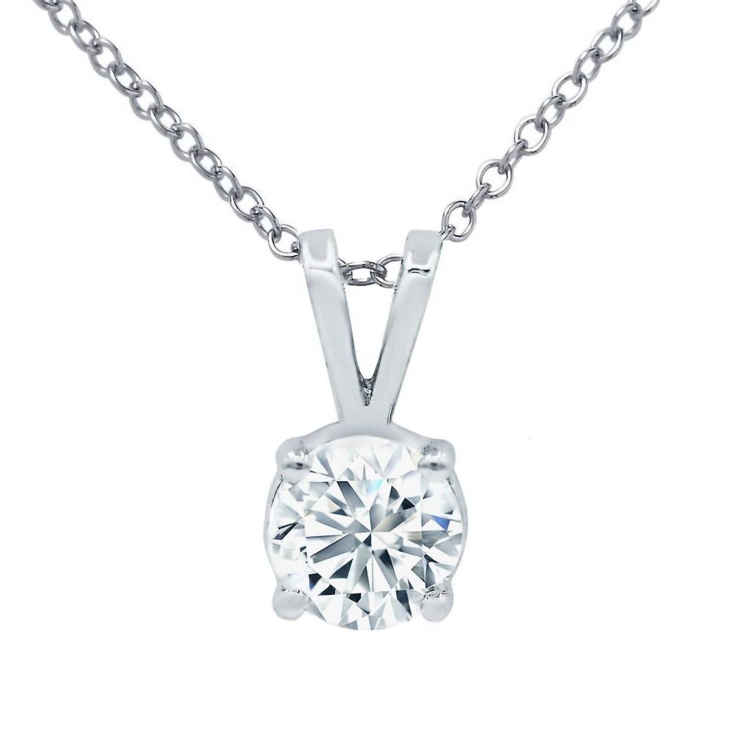 Diana M Jewels - 14kt 3.00 Cts Lab Grown Diamond Solitaire Necklace