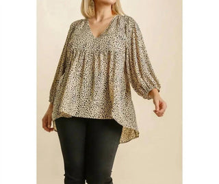 Umgee - BABYDOLL TOP WITH HIGH LOW HEM