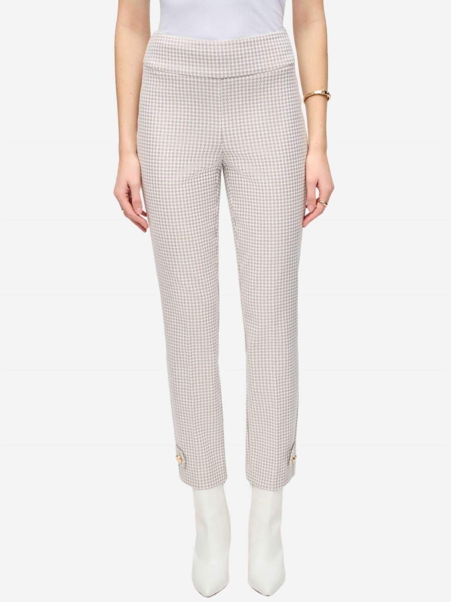 Joseph Ribkoff - Houndstooth Jacquard Slim Fit Pants