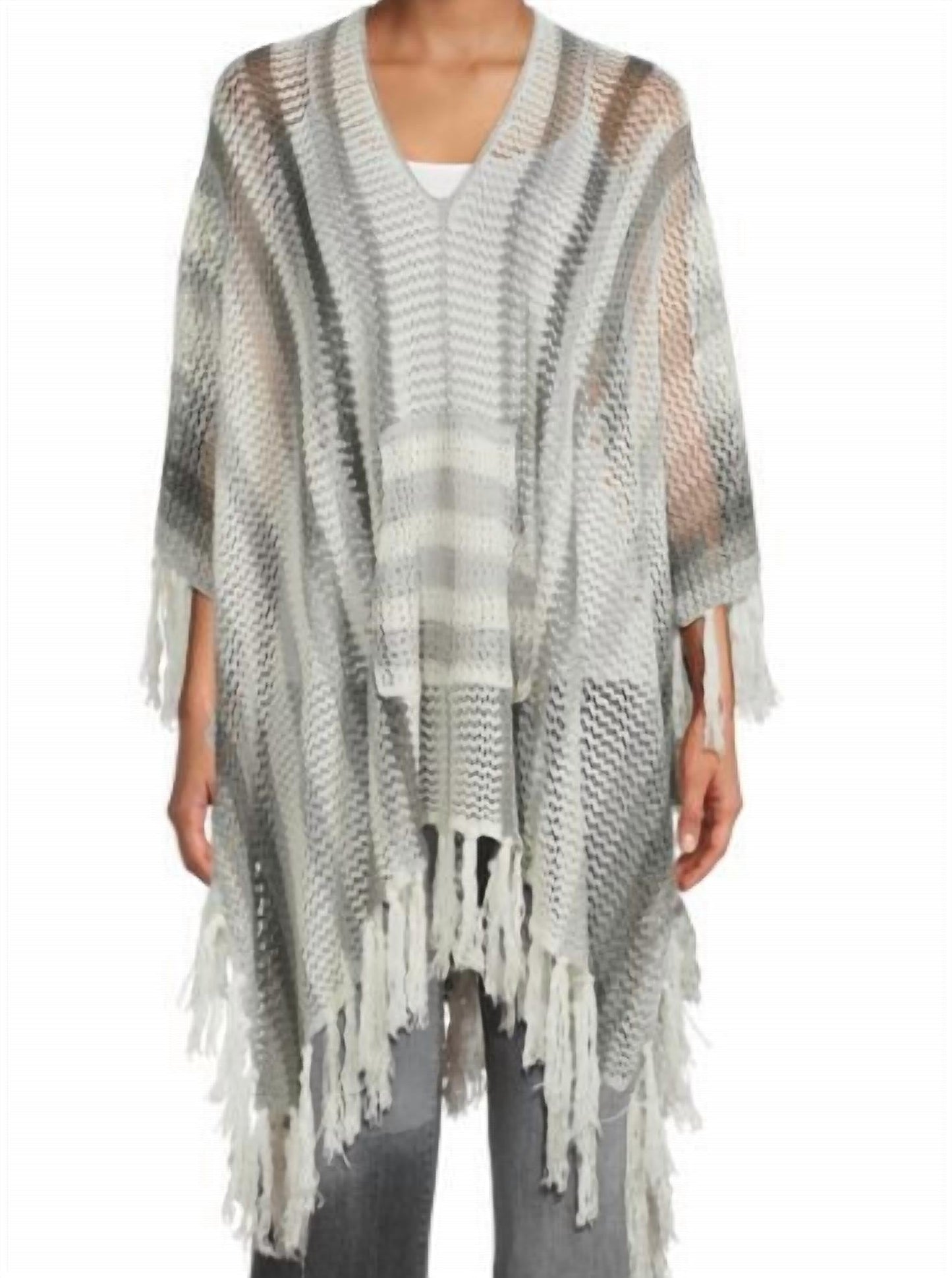Badgley Mischka - Open Knit Poncho