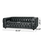 Comfy 3 Seat Sofa with Wooden Legs for Living Room and Study - Black