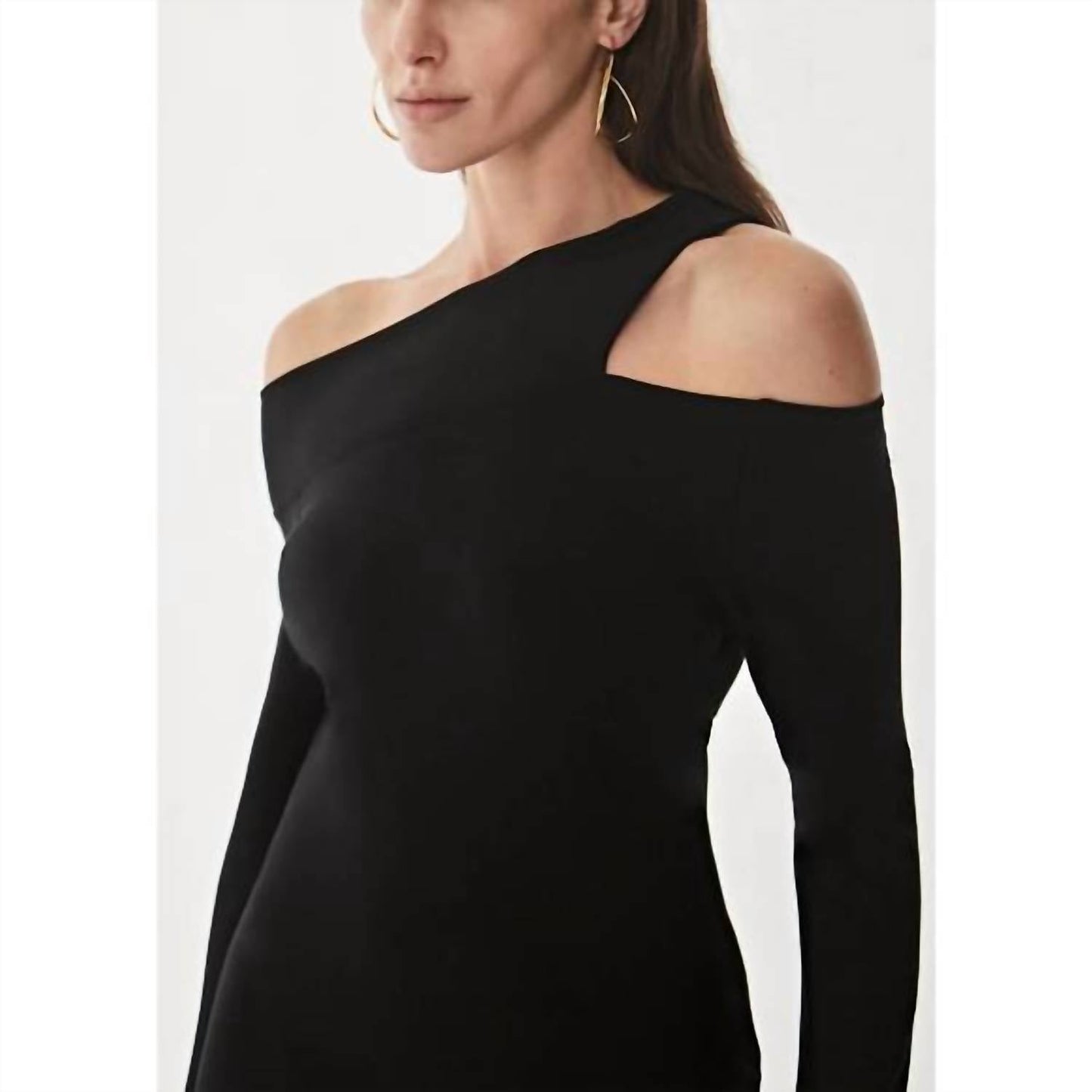 Krisa - Asymmetrical Cutout Midi Dress