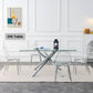 Modern Minimalist Transparent Dining Chair - 6-Piece Set