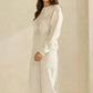 Able - Flower Embroidered Openwork Sweater Top