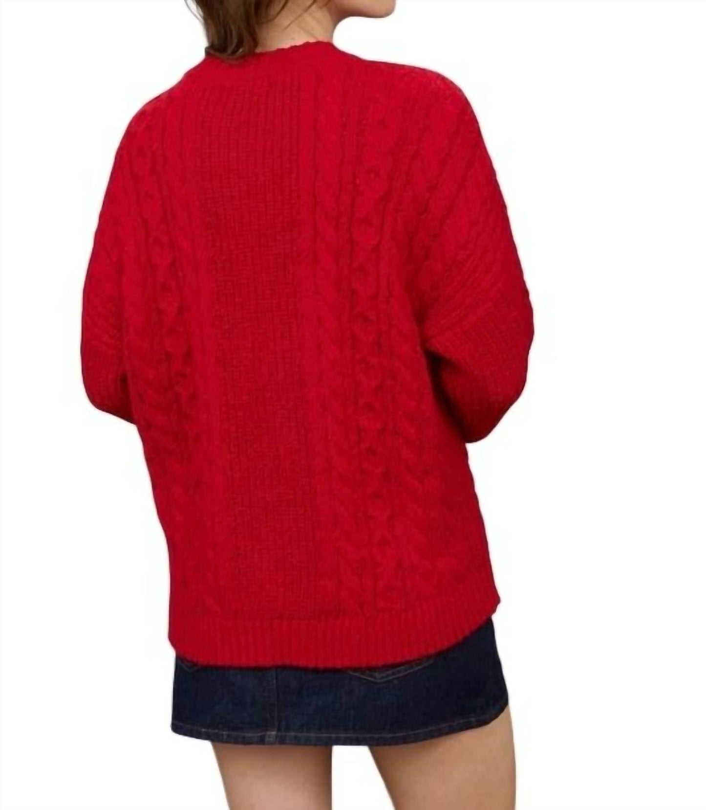 Blu Pepper - Crewneck Cable Knit Sweater