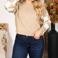 Blu Pepper - Checkered Sleeve Sweater