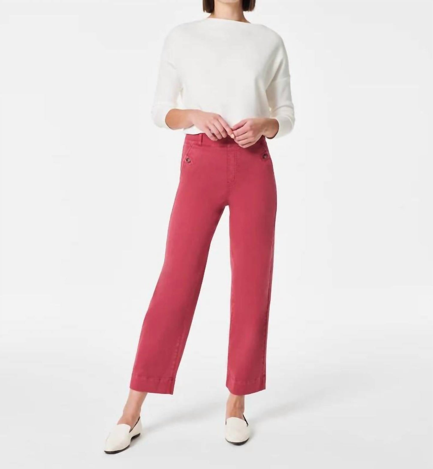 Spanx - Stretch Twill Cropped Wide Leg Pant