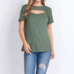 Wholesale Fashion Square - Cutout Neck Short Sleeve Tee