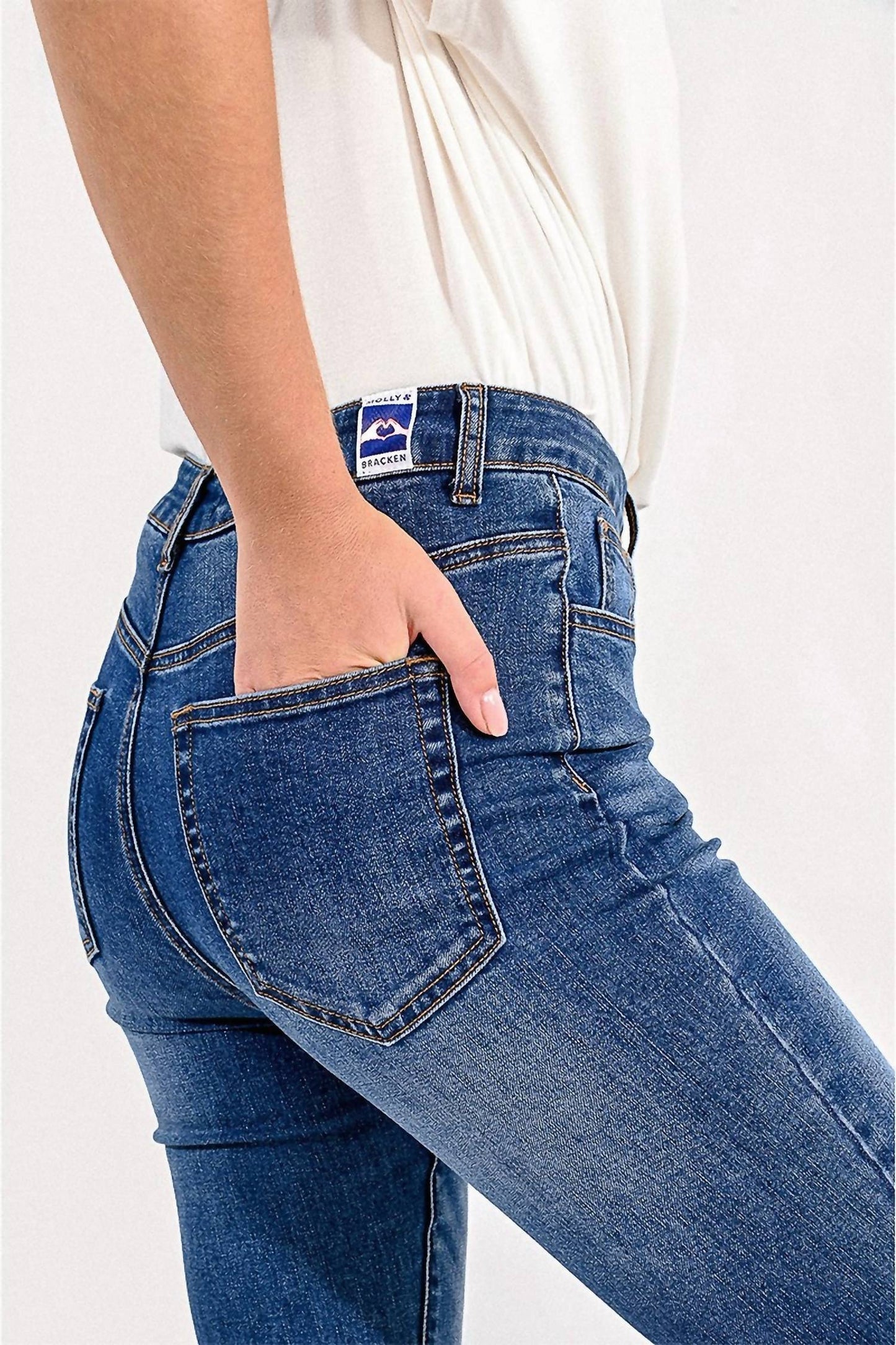 Molly Bracken - Mid Rise Boot Cut Jeans