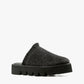 All Black - Women's Raffia Round Lugg Mule