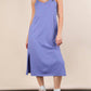 Very J - V Neck Sleeveless Casual Comfy Midi Dress