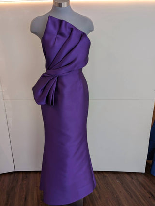 Frascara - Strapless Mother Of The Bride Silk Wool Gown
