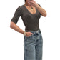 Enza Costa - Textured Rib Half Sleeve Tee